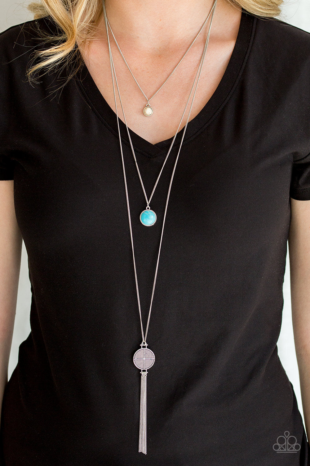 silver, silver jewelry, necklace, long necklace, affordable jewelry, affordable holiday gift, everyday jewlery, trending jewelry, paparazzi accessories, white, white jewlery, blue, blue jewlery, jewelry stores, jewelry stores near me, layered jewlery,