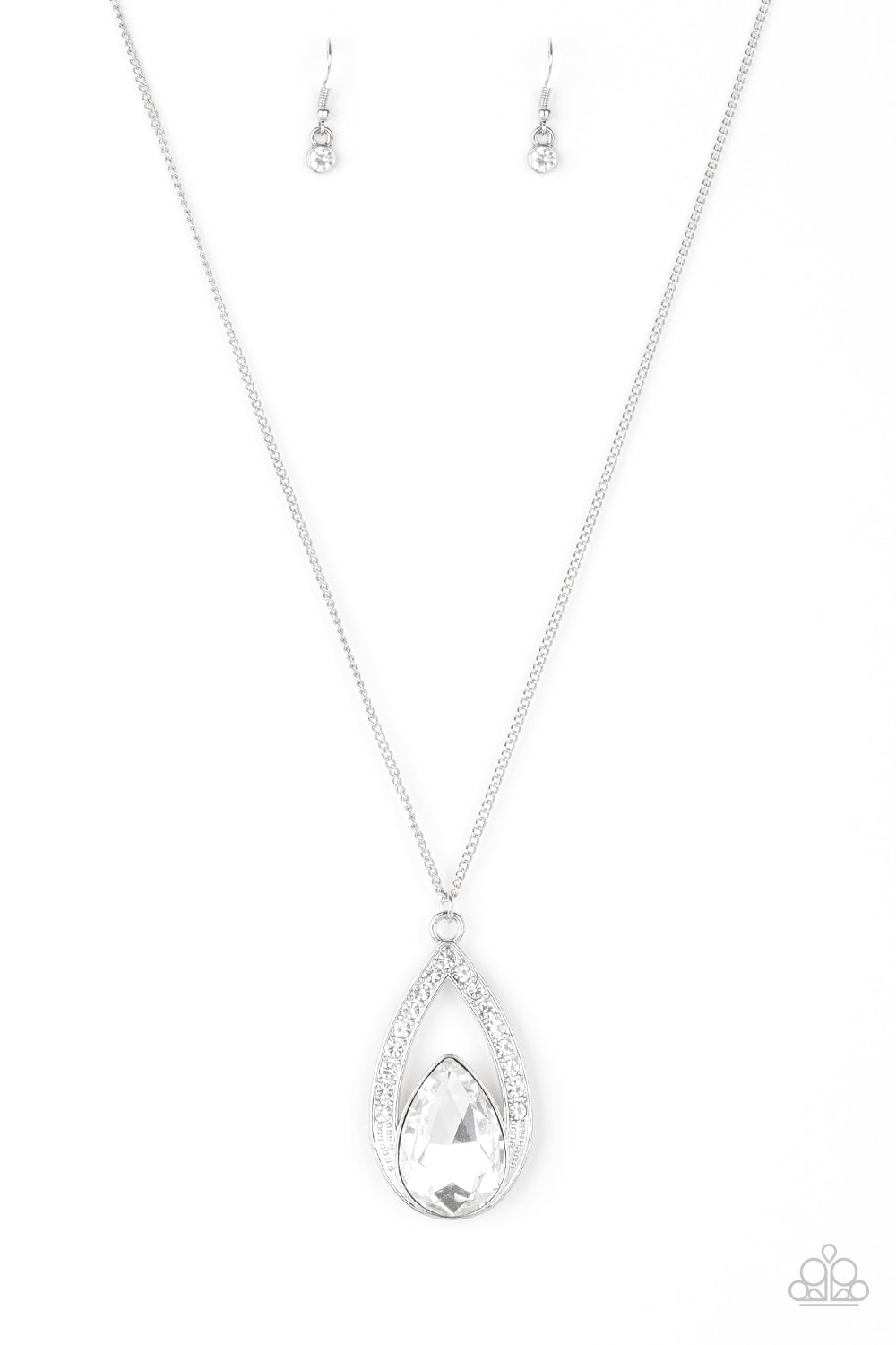 silver, silver jewelry, necklace, long necklace, white, rhinestone, white jewelry, teacher appreciation gift, affordable holiday gift, everyday jewelry, jewelry stores, jewelry stores near me, paparazzi accessories,
