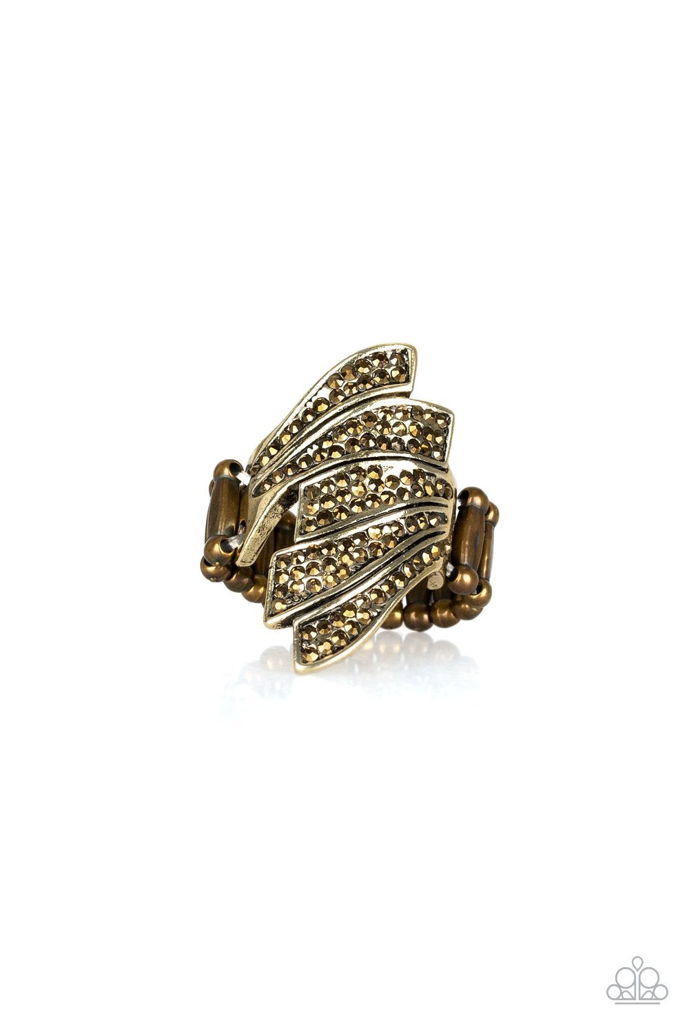 Majestically Montecarlo- Brass - Paparazzi Accessories