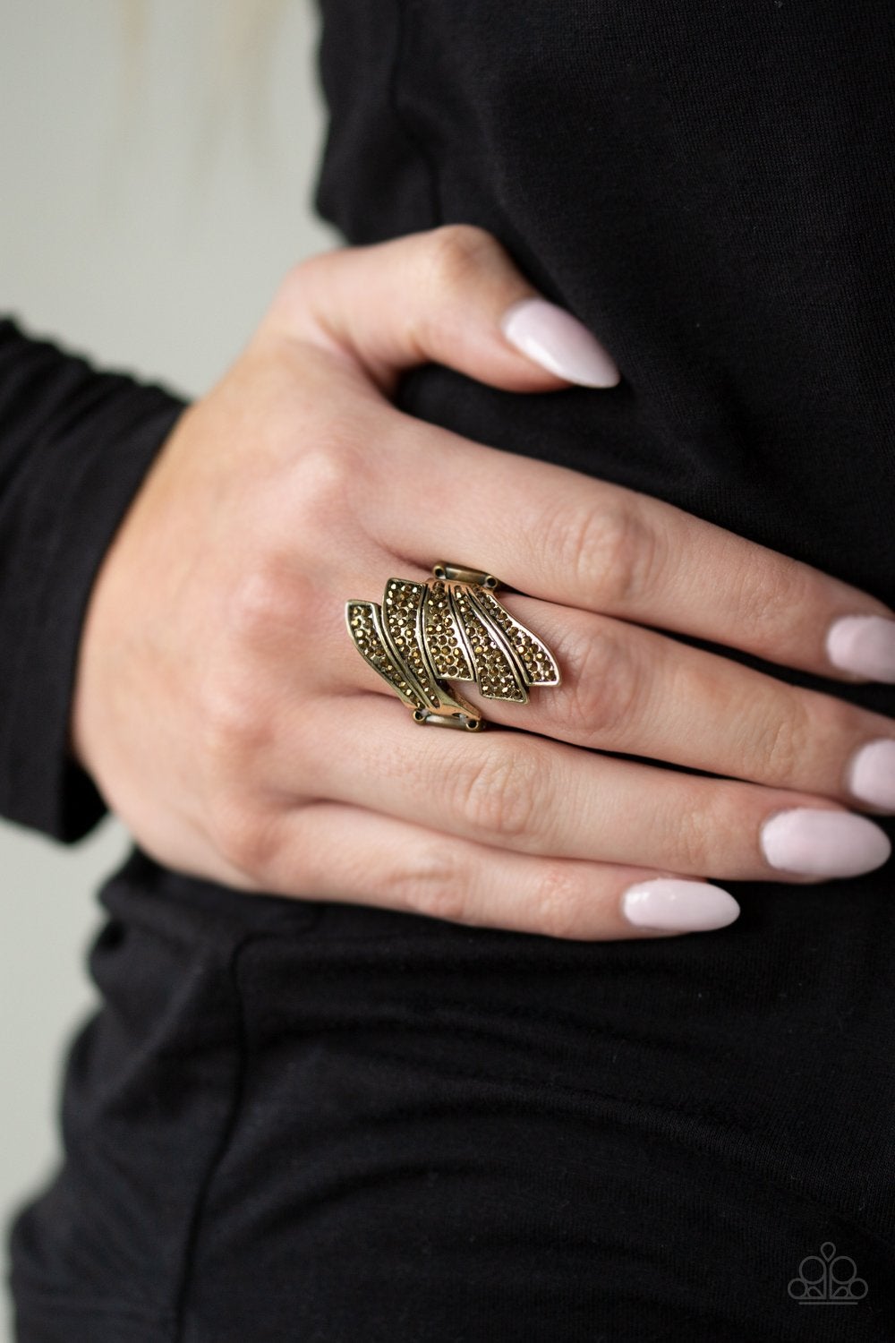 Majestically Montecarlo- Brass - Paparazzi Accessories