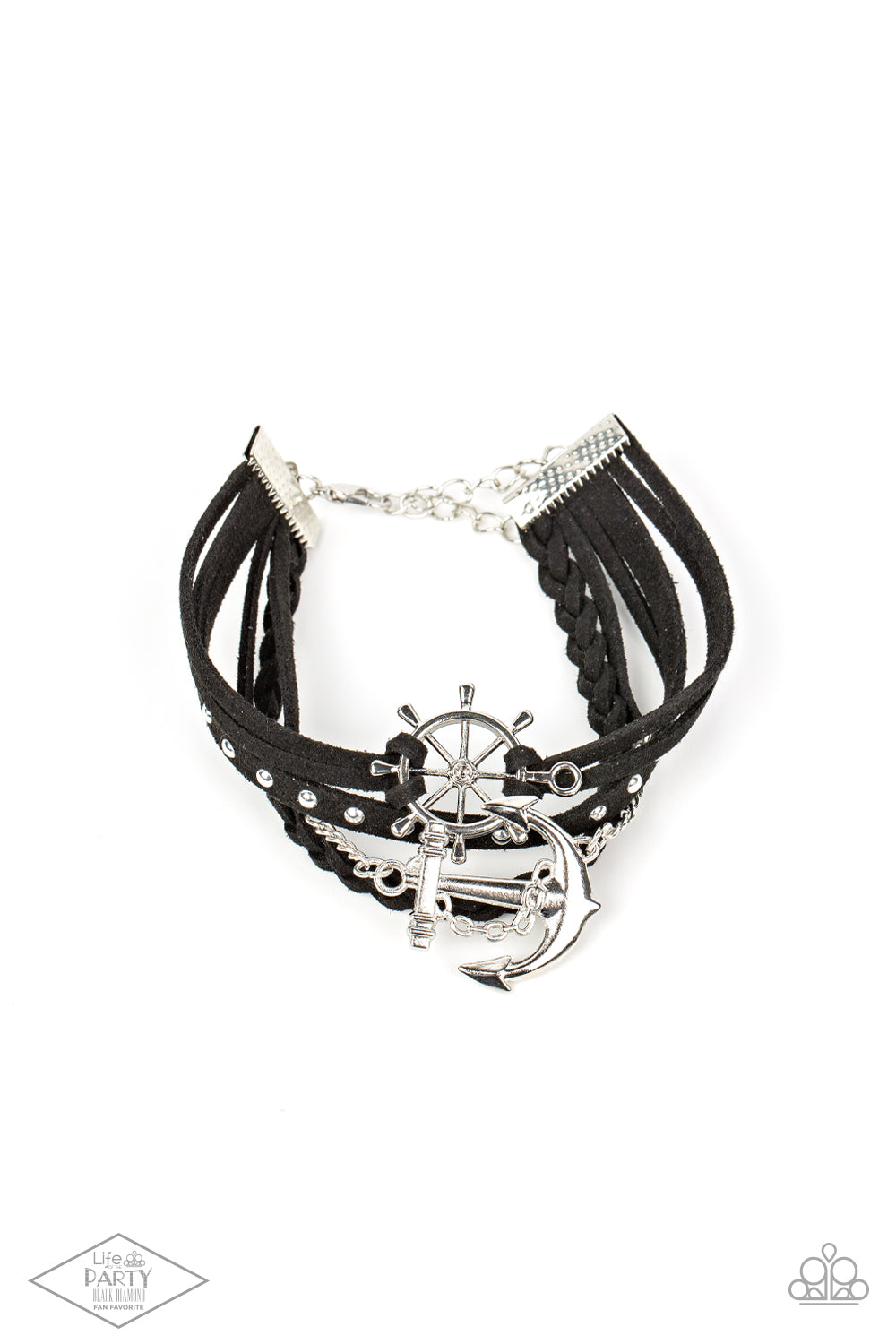 silver, silver jewelry, bracelet, claw clasp bracelet, affordable jewelry affordable holiday gift, everyday jewelry, black diamond exclusive, paparazzi accessories, life of the party exclusive, sailor jewelry, trending jewelry, viral jewelry, prom jewelry, wedding jewelry, black, black jewelry,