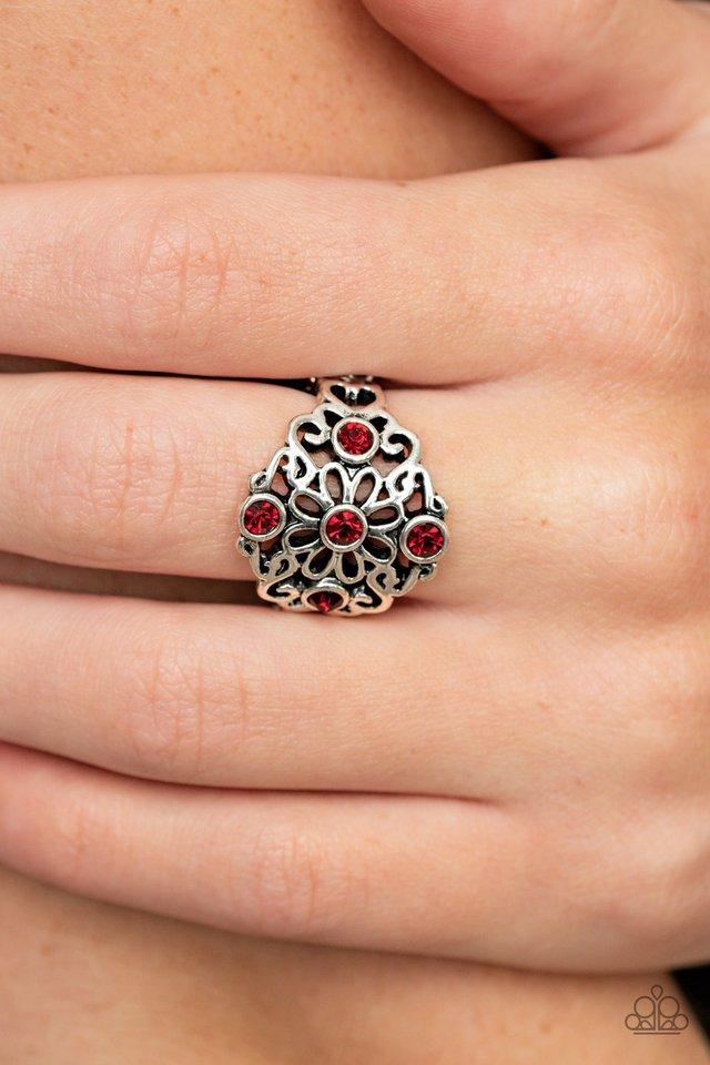 One DAISY At A Time- Red - Paparazzi Accessories