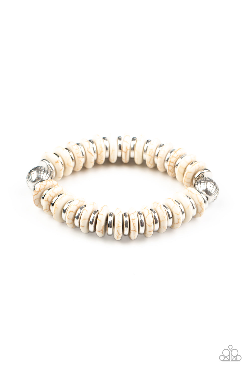 silver, silver jewelry, bracelet, stretch bracelet, white, white jewelry, stone, stone jewelry, affordable jewelry, affordable holiday gift, everyday jewelry, trending jewelry, viral jewlery, paparazzi accessories, jewelry stores, jewelry stores near me, prom jewelry, wedding jewelry,