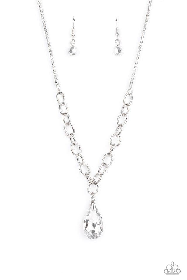 silver, silver jewelry, necklace, long necklace, white, rhinestone, white jewelry, teacher appreciation gift, affordable holiday gift, everyday jewelry, jewelry stores, jewelry stores near me, paparazzi accessories,
