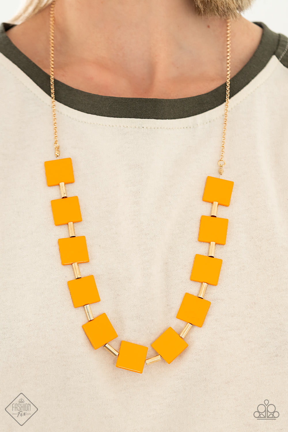 gold, gold jewelry, orange, orange jewelry, necklace, long necklace, fashion fix, paparazzi accessories, everyday jewelry, affordable jewelry, jewelry store, jewelry stores near me,