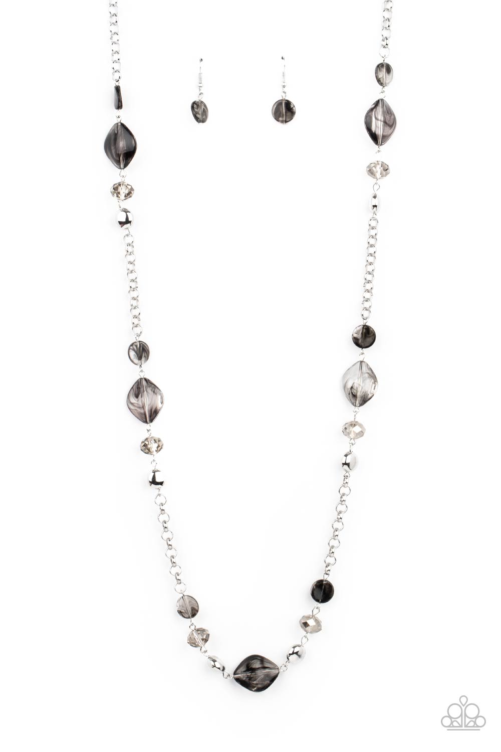 silver, silver jewelry, necklace, long necklace, black, black jewelry, affordable jewelry, affordable holiday gift, everyday jewelry, tax free jewelry, paparazzi accessoires, jewelry stores, jewelry stores near me,