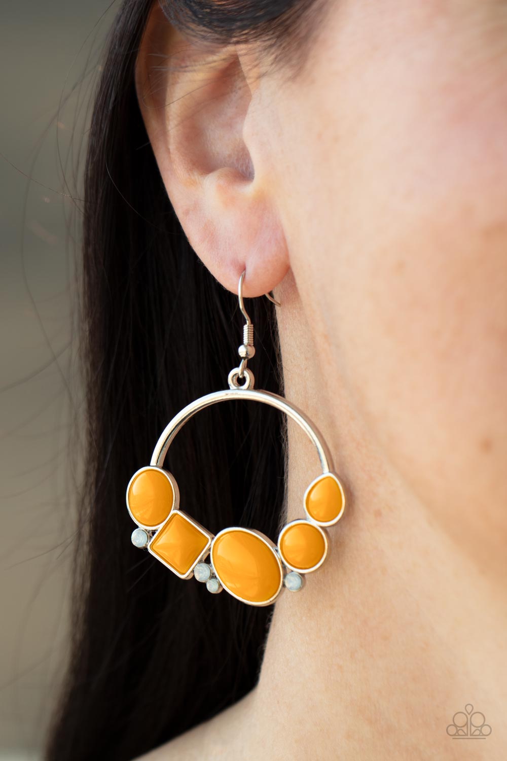 silver, silver jewelry, earrings, fish hook jewelry, affordable jewelry, affordable holiday gift, everyday jewelry, orange jewelry, paparazzi accessories, halloween jewelry, jewelry stores, jewelry stores near me, beaded jewelry, opalescent rhinestone,