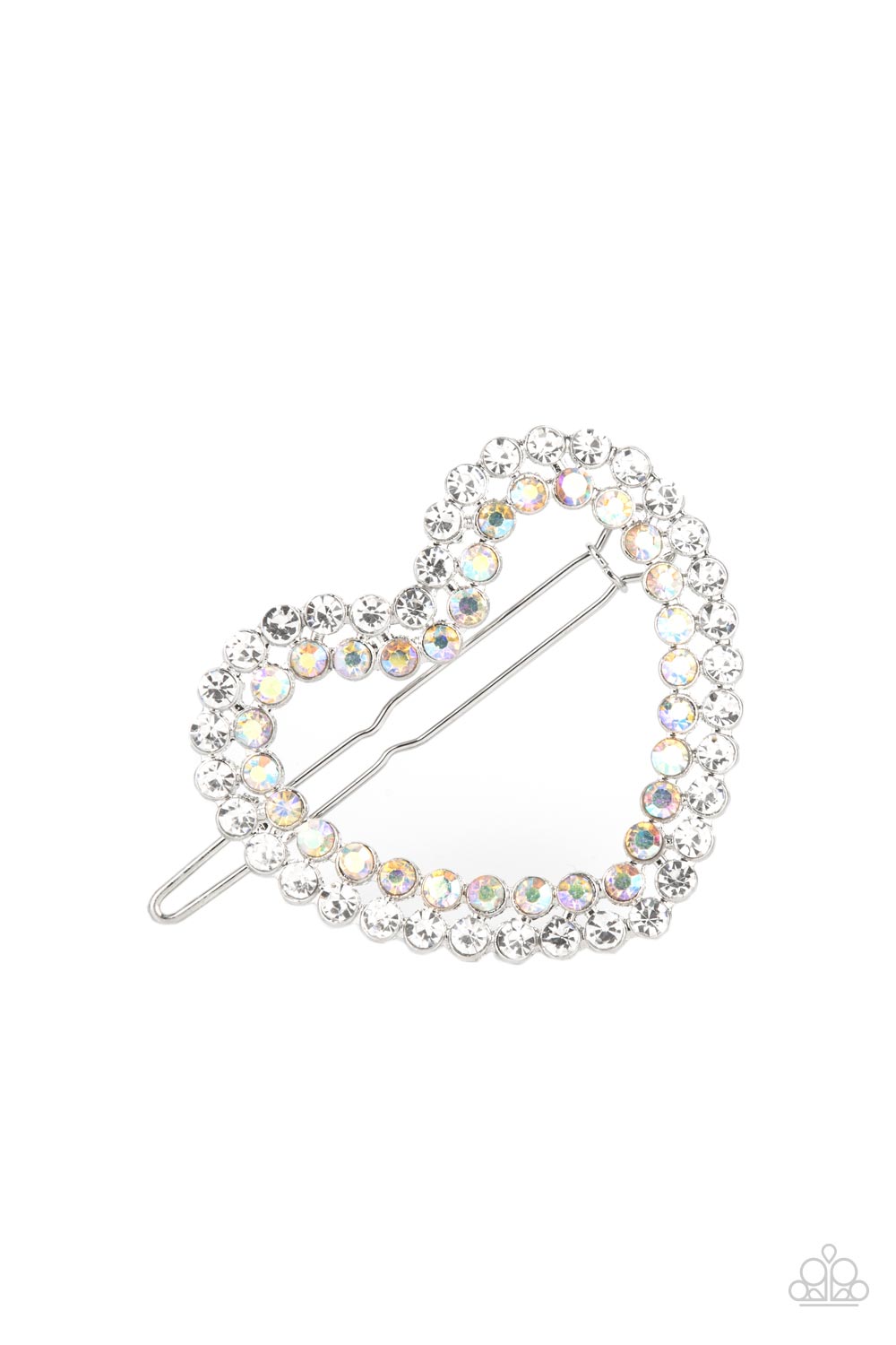 silver, silver jewelry, hair clip, hair accessories, affordable jewelry, affordable holiday gift, everyday jewelry, trending jewelry, viral jewelry, paparazzi accessories, casual jewelry, prom jewelry, wedding jewelry, heart, iridescent, white, white jewelry, jewelry stores, jewelry stores near me,