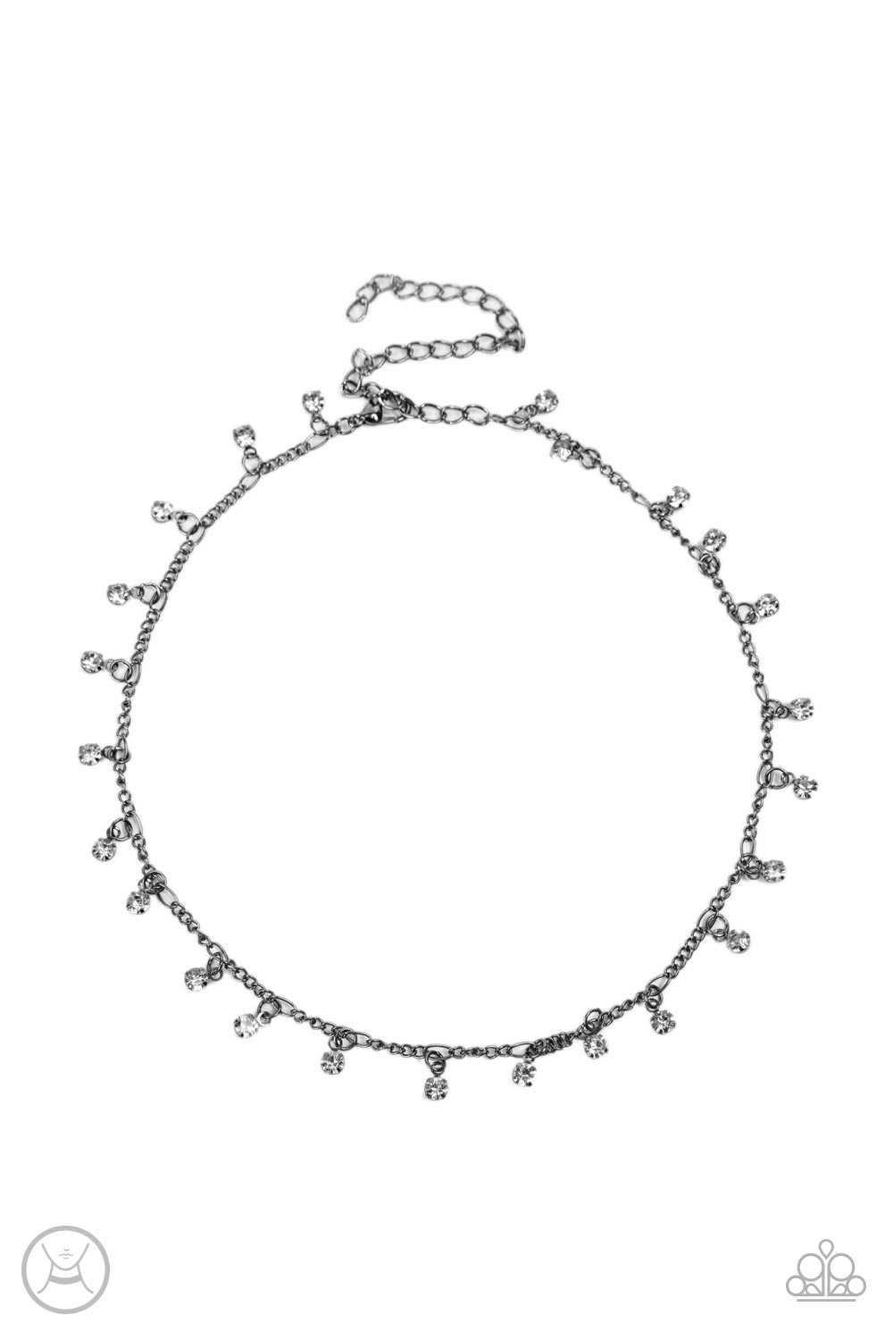 gunmetal, gunmetal jewelry, choker, necklace, medium necklace, simple jewelry, affordable accessories, paparazzi accessories, everday jewelry