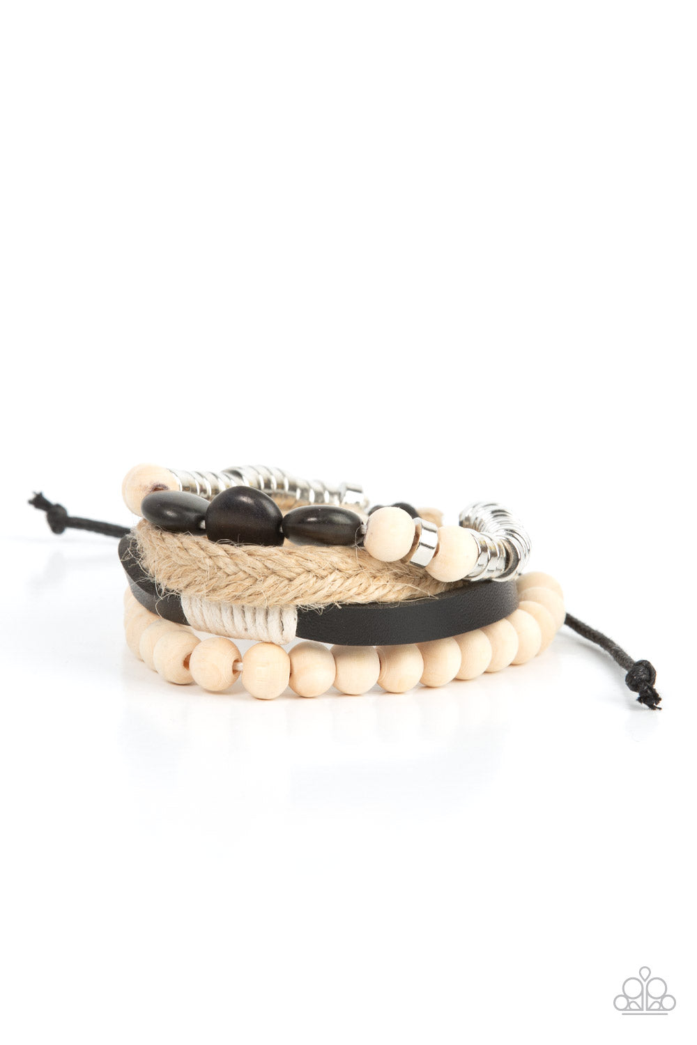 white, black, jewelry, bracelet, pull string, paparazzi accessories, everyday accessories, urban, white wood, affordable accessories,
