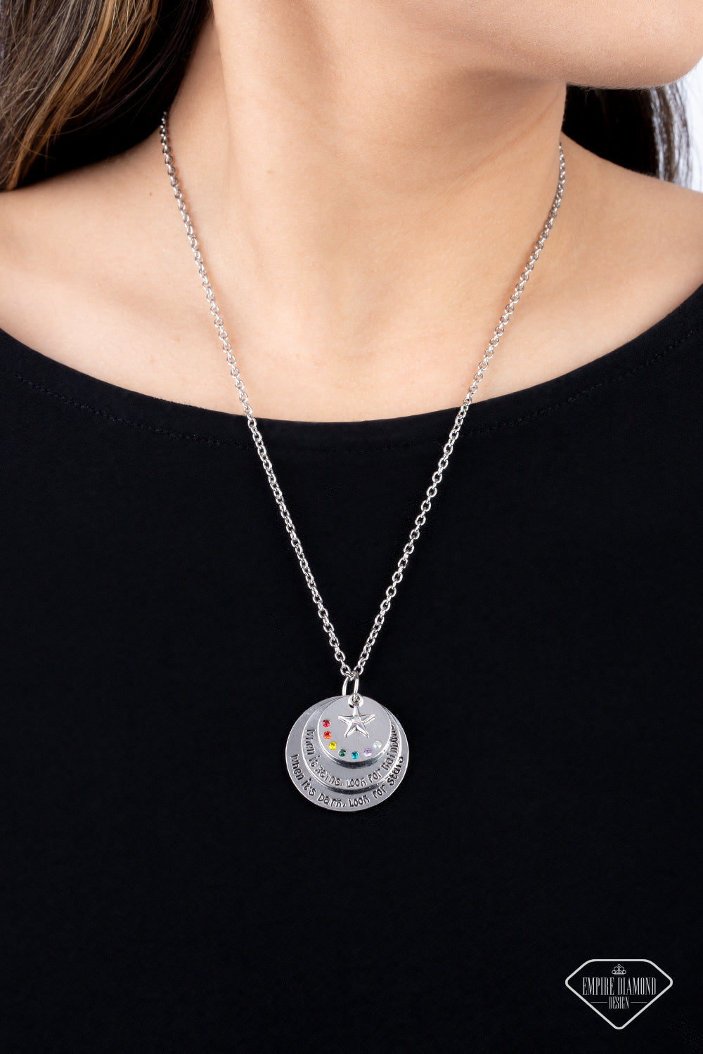 silver, silver jewelry, necklace, long necklace, inspiration, rainbow, inspiration jewlery, pride jewlery, lgbtq, prom jewelry, affordable jewlery, affordable holiday gift, everyday jewlery, paparazzi accessories, empire diamond exclusive, jewelry stores, jewelry stores near me, life of the party,