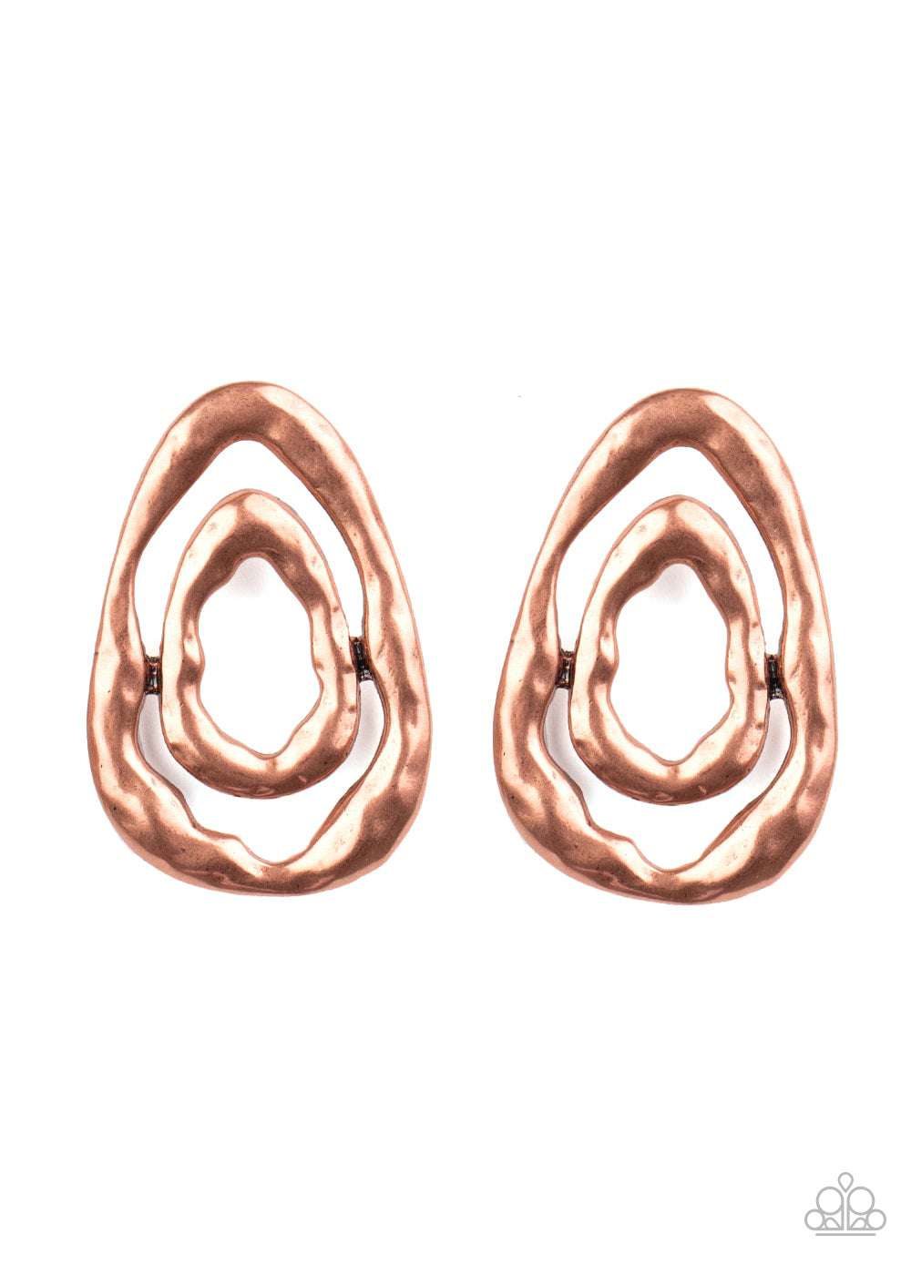 Ancient Ruin Copper Earring - Paparazzi Accessories