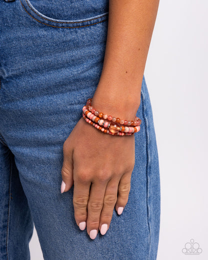 Seed Bead Stack - Orange