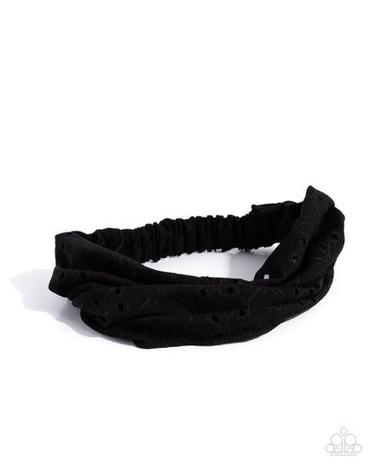 Eyelet Elegance - Black