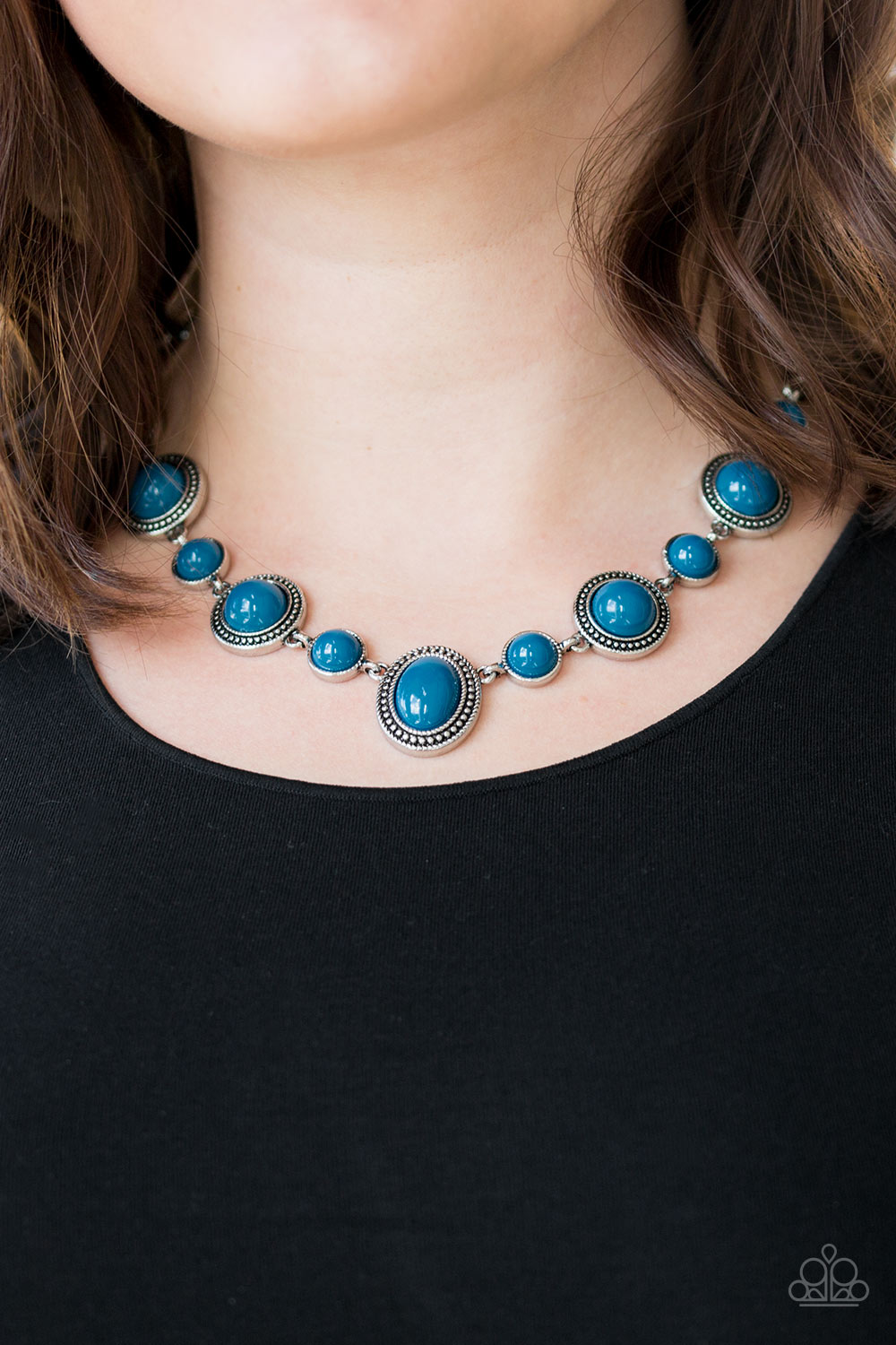 blue, blue jewelry,silver, silver jewelry, necklace, medium necklace, beaded jewelry, blue, blue jewelry, affordable jewelry, affordable holiday jewelry, everyday jewelry, paparazzi accessories, jewelry stores, jewelry stores near me,