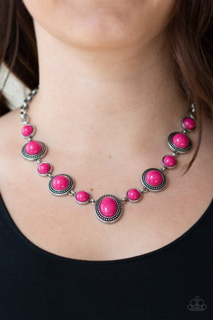 pink,pink jewelry,silver, silver jewelry, necklace, medium necklace, beaded jewelry, blue, blue jewelry, affordable jewelry, affordable holiday jewelry, everyday jewelry, paparazzi accessories, jewelry stores, jewelry stores near me,