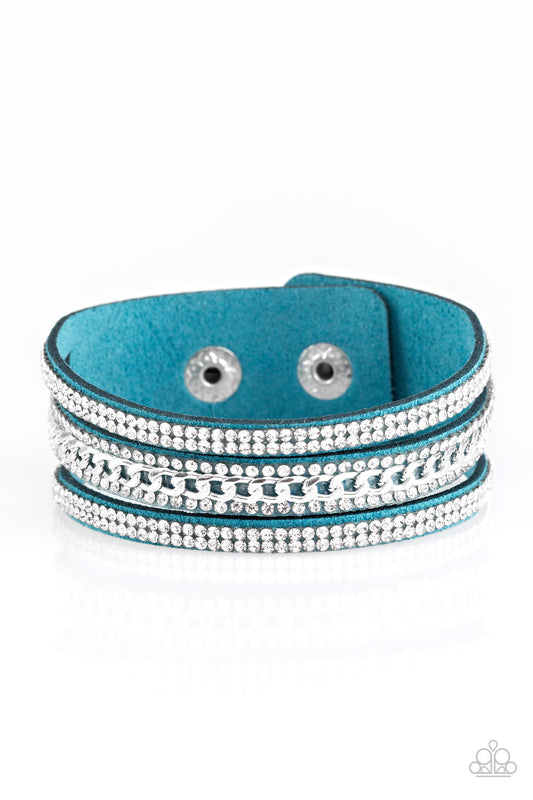 blue, urban, wrap, bracelet, paparazzi accessories, silver jewelry