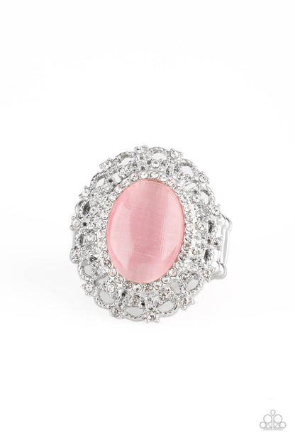 silver, silver jewelry,pink, pink jewelry, moon stone jewelry, adjustable ring, affordable jewelry, paparazzi accessories, everyday jewelry