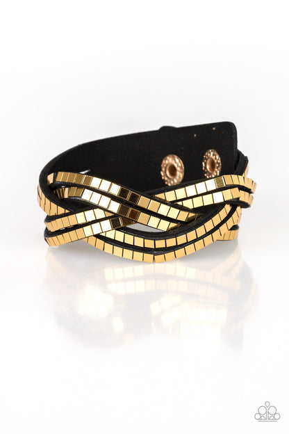 gold, bracelet, wrap, urban, urban bracelet, paparazzi accessories, affordable jewelry,