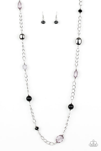 gunmetal, necklace, long necklace, 