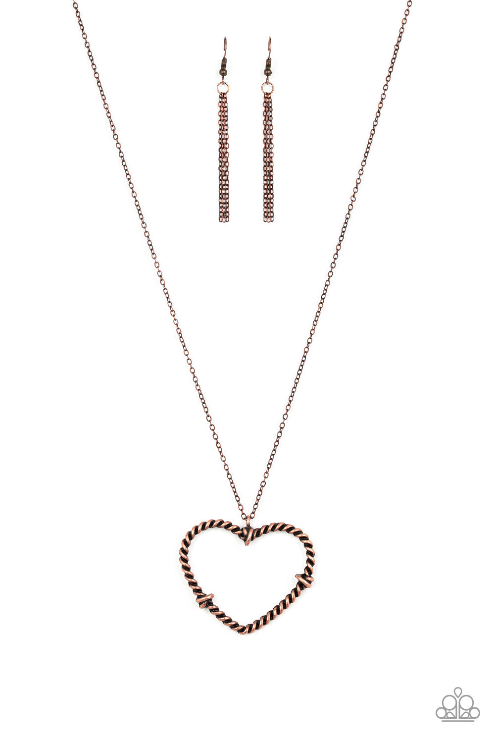 copper, copper jewelry, necklace, long necklace, heart, heart jewelry, valentines day jewelry, affordable holiday gift, affordable jewelry, everyday jewelry, paparazzi accessories, jewelry stores, jewelry stores near me, 