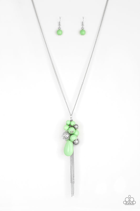 silver, silver jewelry, necklace, long necklace, green, green jewelry, affordable jewelry, tassel jewelry, trending jewelry, viral jewelry, affordable holiday gift, everyday jewelry, casual jewelry, beaded jewelry, free jewelry, jewelry stores, jewelry stores near me, 
