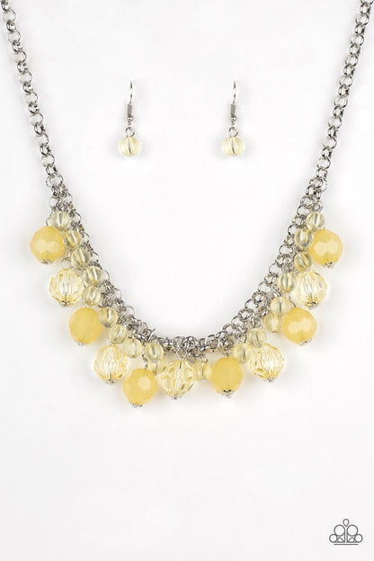 silver, silver jewelry, necklace, medium necklace, yellow, yellow jewelry, statement necklace, everyday necklace, affordable jewelry, everyday jewelry, paparazzi accessories, 