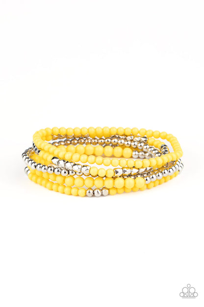 silver, silver jewelry, affordable jewelry, everyday jewelry, yellow jewelry, yellow, bracelet, stackable bracelet, bohemian jewelry, spring jewelry, paparazzi accessories, 