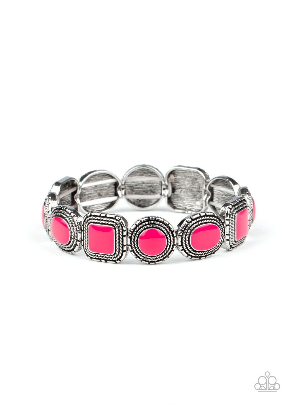 pink, bracelet, silver, stretchy bracelet, everyday bracelet, affordable jewelry, paparazzi accessories, pink, 