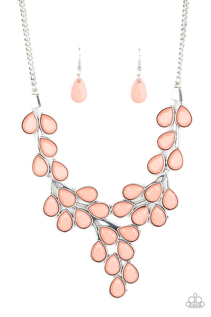 silver, necklace, medium necklace, pink, statement necklace, fashion fix jewelry, affordable holiday gift, affordable jewelry, casual jewelry, pink jewelry, casual jewelry, spring jewelry, paparazzi accessories, jewerly stores near me, jewelry stores, 