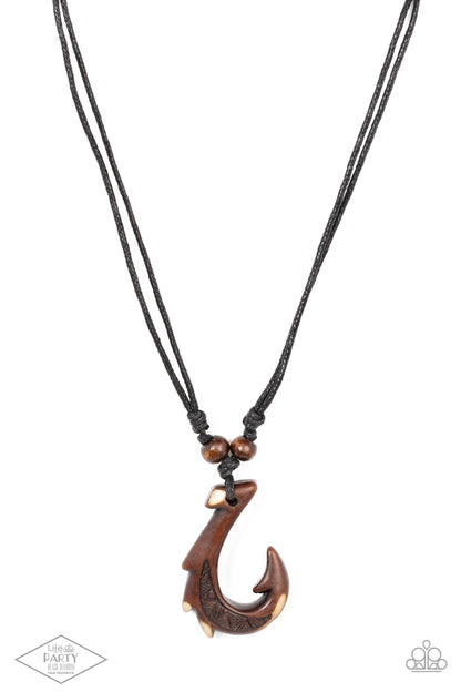 islander inspired necklace, necklace, brown, urban, urban necklace, beach jewelry, polynesian jewelry, affordable jewelry, paparazzi accessories, life of the party exclusive