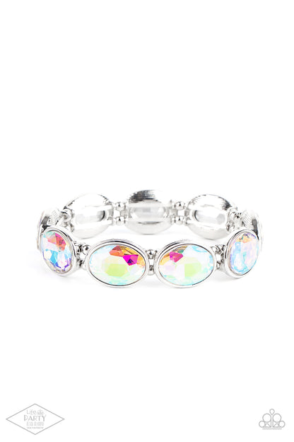 silver, silver jewelry, iridescent, iridescent rhinestone, bracelet, stretch bracelet, trending jewelry, affordable jewelry, affordable holdiay gift, everyday jewelry, viral jewelry, jewelry stores near me, jewelry stores, 