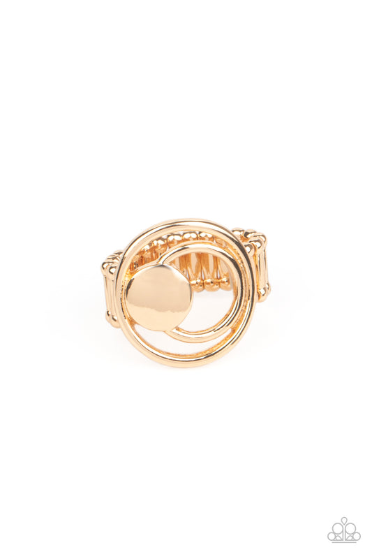 gold, gold jewelry, ring, fat back, adjustable ring, everyday jewelry, paparazzi accessories, affordable jewelry, fashion forward, 