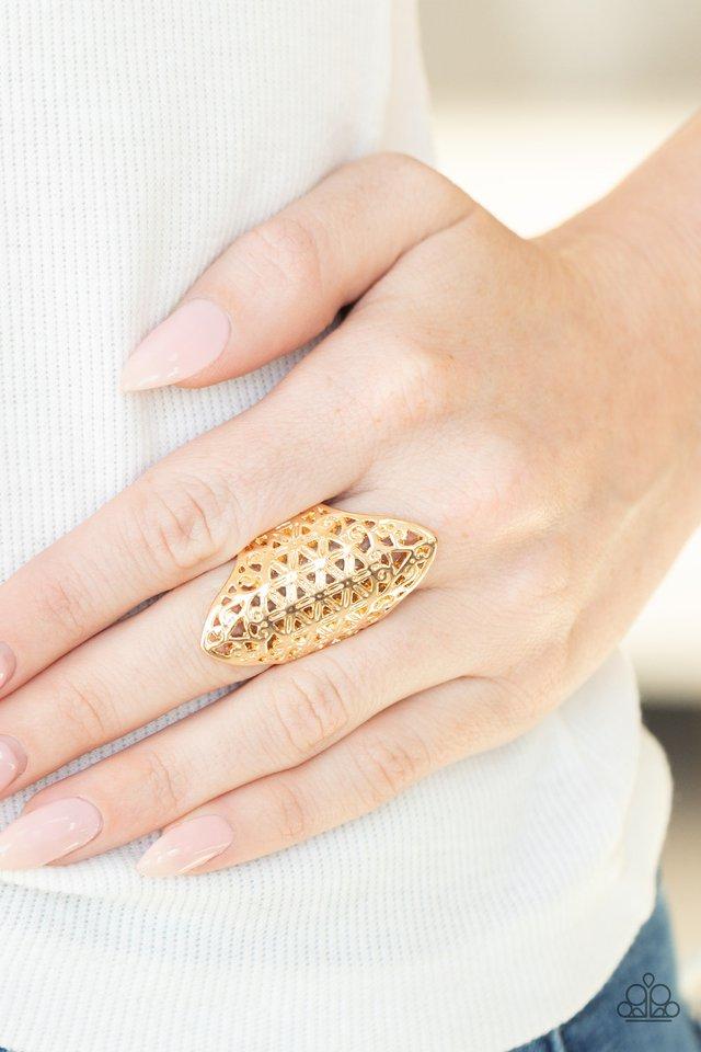 Frill Ride- Gold - Paparazzi Accessories