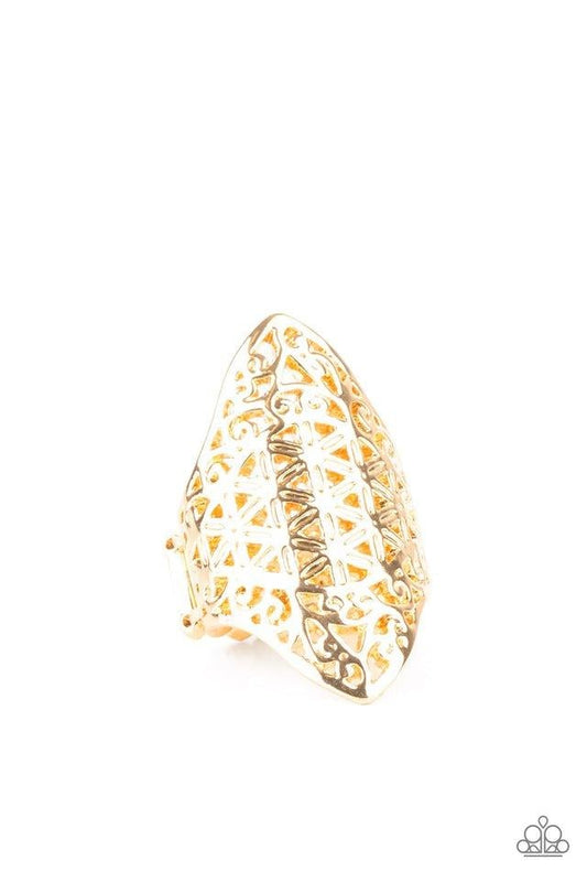 Frill Ride- Gold - Paparazzi Accessories