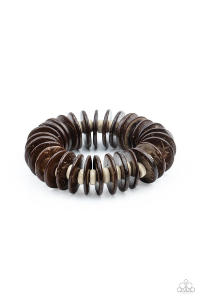 brown, wood, wood jewelry, bracelet, stretch bracelet,stretchy bracelet, 