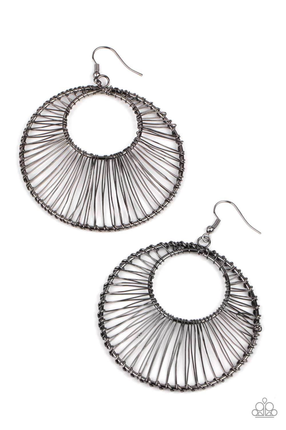 gunmetal, black, earring, fish hook