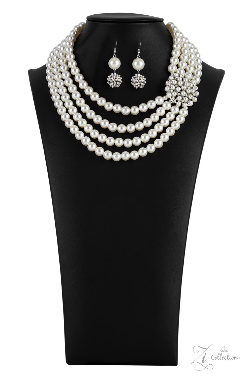 statement, necklace, medium necklace, pearl necklace, affordable jewelry, affordable holiday gift, everyday jewelry, paparazzi accessories, zi collection, 2022 zi collection, pearl, white, white jewelry, floral jewelry, jewelry stores, jewelry stores near me, 