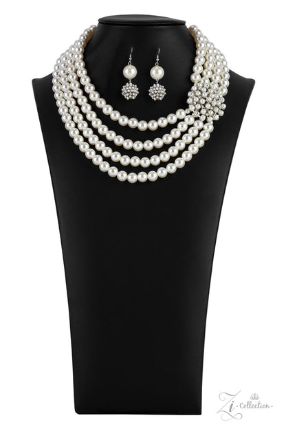 statement, necklace, medium necklace, pearl necklace, affordable jewelry, affordable holiday gift, everyday jewelry, paparazzi accessories, zi collection, 2022 zi collection, pearl, white, white jewelry, floral jewelry, jewelry stores, jewelry stores near me, 