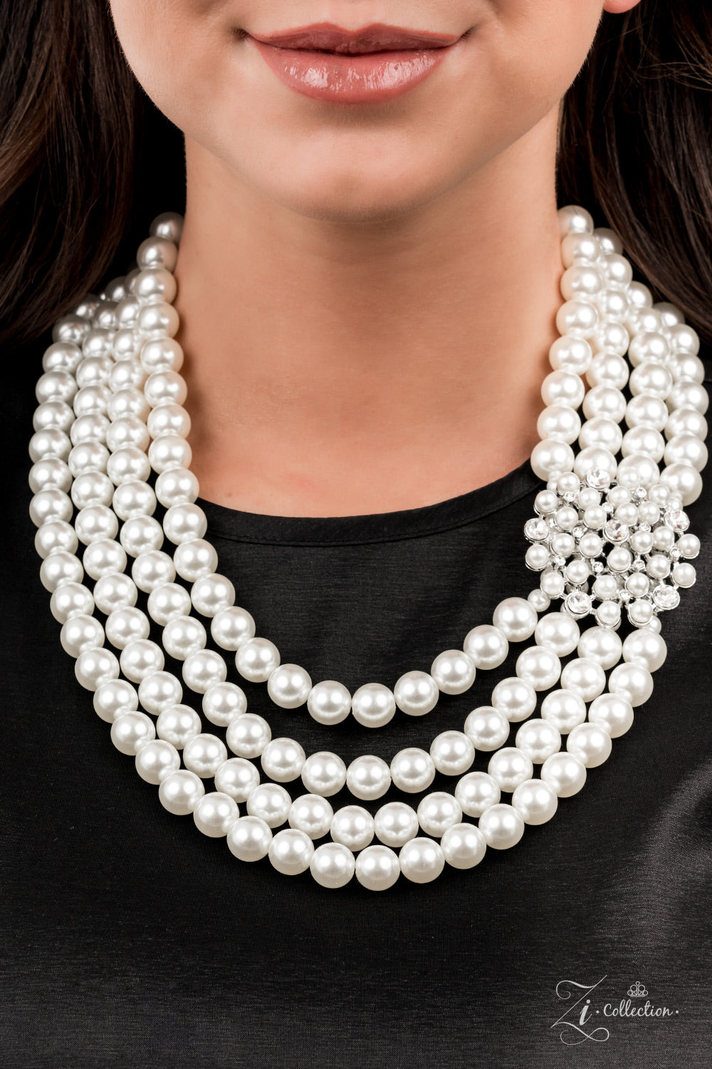 statement, necklace, medium necklace, pearl necklace, affordable jewelry, affordable holiday gift, everyday jewelry, paparazzi accessories, zi collection, 2022 zi collection, pearl, white, white jewelry, floral jewelry, jewelry stores, jewelry stores near me, 