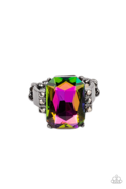 gunmetal, gunmetal jewelry, oil spill jewelry, affordable jewelry, oil spill, multi colored, affordable holiday gift, everyday jewelry, paparazzi accessories, viral jewelry, prom jewelry, wedding jewelry, jewelry stores, paparazzi accessories, jewelry stores near me, ring, adjustable ring, 