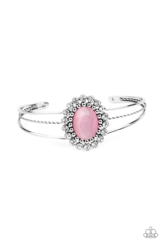 silver, silver jewelry, bracelet, cuff, moon stone, affordable jewelry, affordable holiday gift, everyday jewelry, paparazzi accessories, jewelry stores, boho jewelry, breast cancer awareness jewelry, jewelry stores near me, pink, pink jewelry, 
