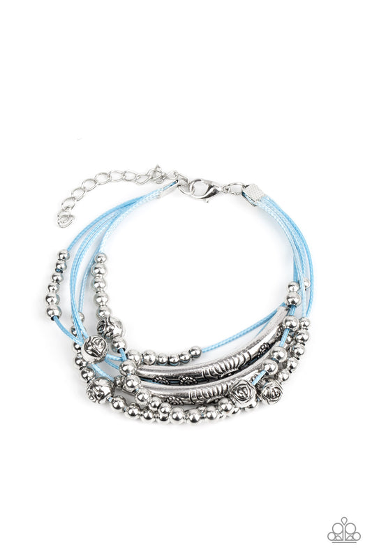 silver, silver jewelry,blue jewelry bracelet, claw clasp bracelet, affordable jewelry, everyday jewelry, paparazzi accessories, 