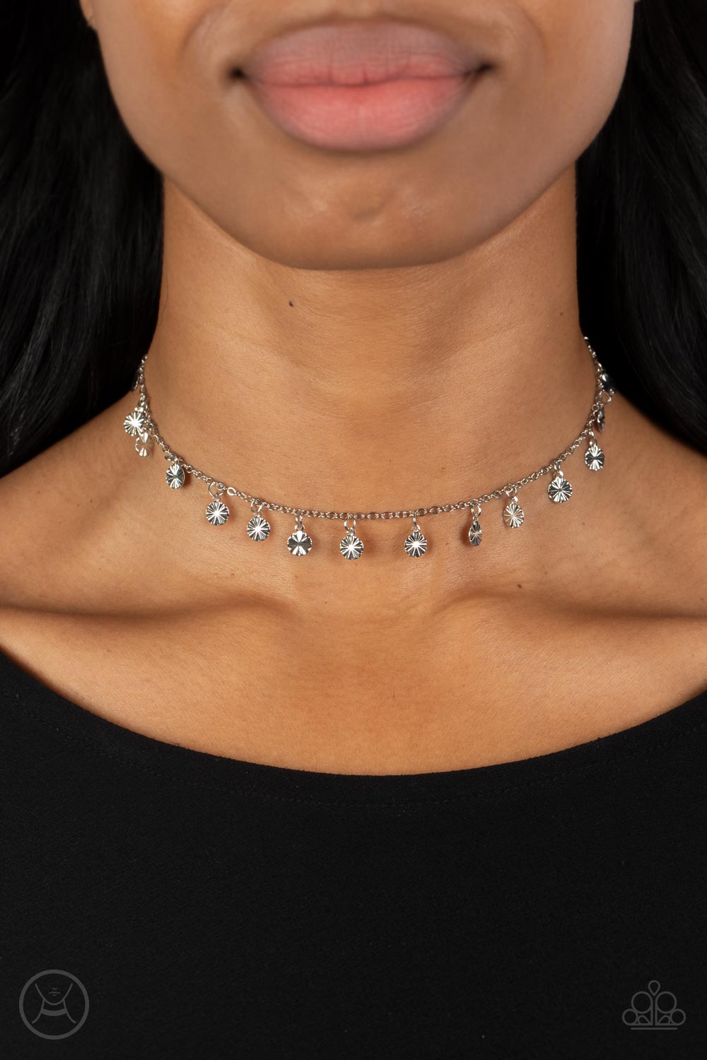 silver, silver jewelry, choker necklace, necklace, everyday necklace, minimalist necklace, paparazzi accessories, everyday necklace, everyday jewelry, affordable jewelry, 