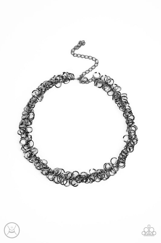 gunmetal, gunmetal jewelry, necklace, choker, medium necklace, affordable jewelry, grunge jewelry, emo jewelry, affordable jewelry, urban jewelry, affordable holiday gift, everyday jewelry, paparazzi accessories, jewelry stores, jewelry stores near me, 