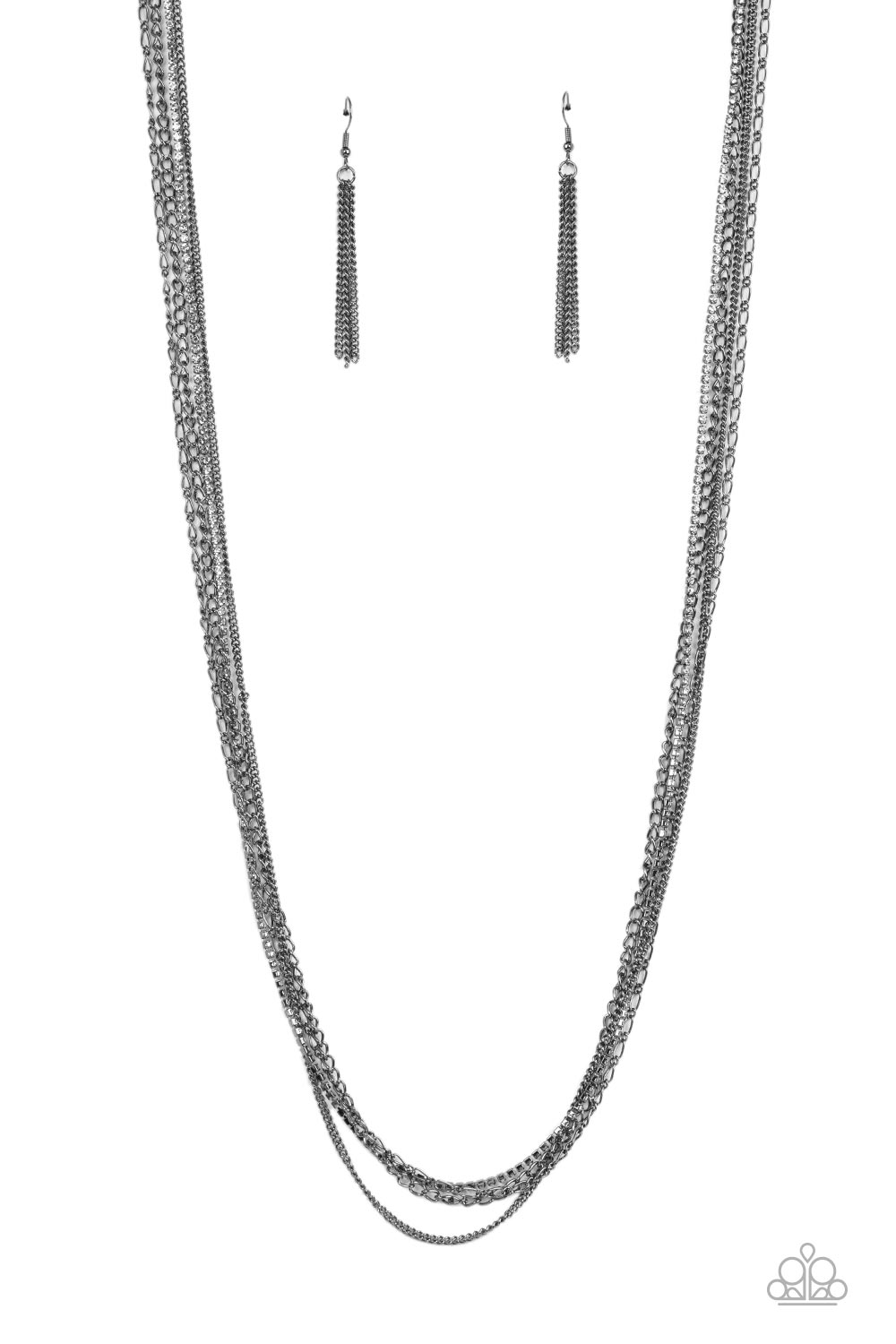gunmetal, necklace, long necklace, goth jewelry, paparazzi accessories, affordable jewelry, 