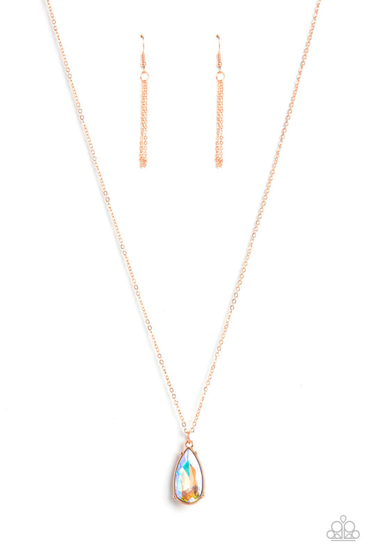 copper, copper jewelry, necklace, medium necklace, affordable jewelry, affordable holiday gift, everyday jewelry, paparazzi accessories, jewelry stores, jewelry stores near me, iridescent, iridescent jewelry, casual jewelry, trending jewelry, viral jewelry, pendant necklace, dainty jewelry, dainty necklace, 