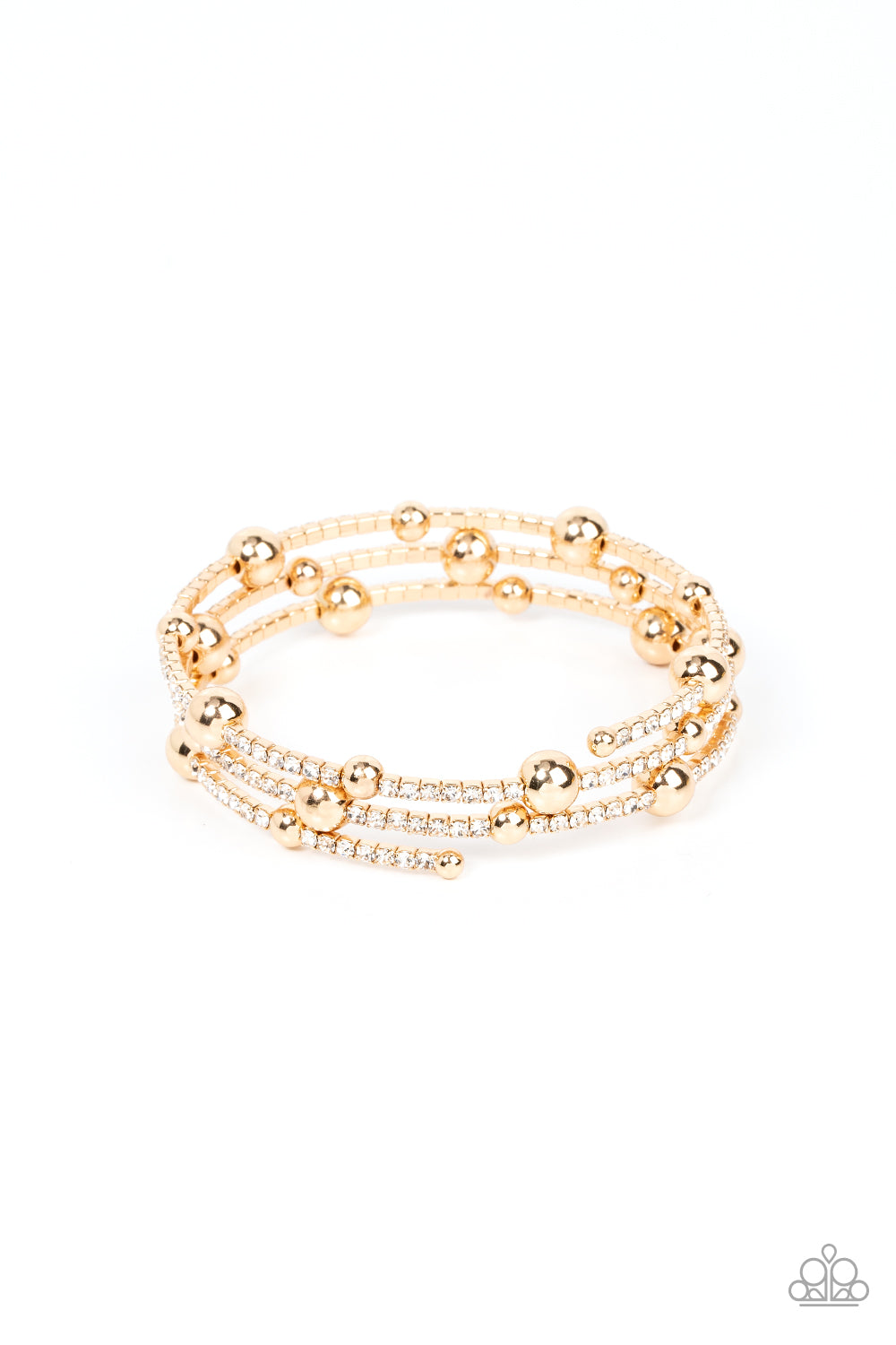 gold, gold jewelry, bracelet, coil bracelet, white, white rhinestone, teen jewelry, business jewelry, affordable jewelry, 