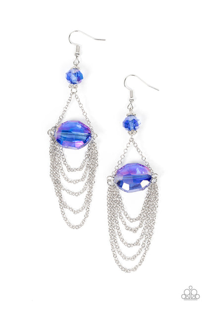 silver, silver jewelry, blue, blue jewelry, earring, fish hook earring, fringe earring, 