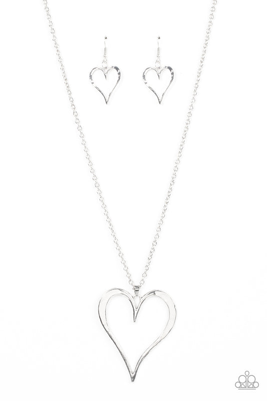 silver, silver jewelry, necklace, long necklace, heart, heart jewelry, affordable jewelry, affordable holiday gift, everyday jewelry, valentines day gift, paparazzi accessories, jewerly stores, jewelry stores near me, 